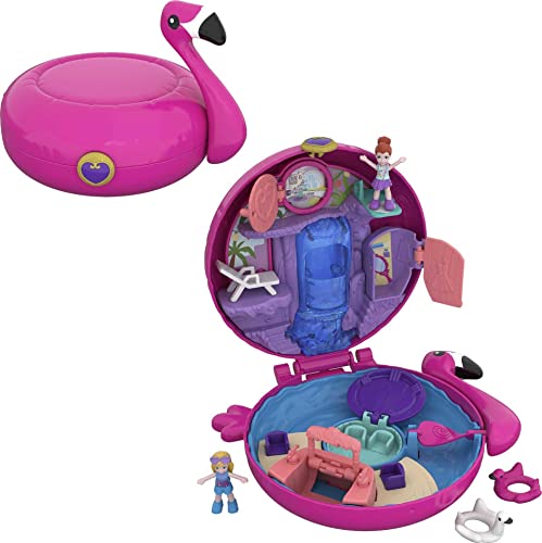 Conjunto de Bonecos temáticos para crianças POLLY POCKET La piscine du flamant rose Polly Pocket - Brinquedos - Polly Pocket, piscina, avereira, acessórios