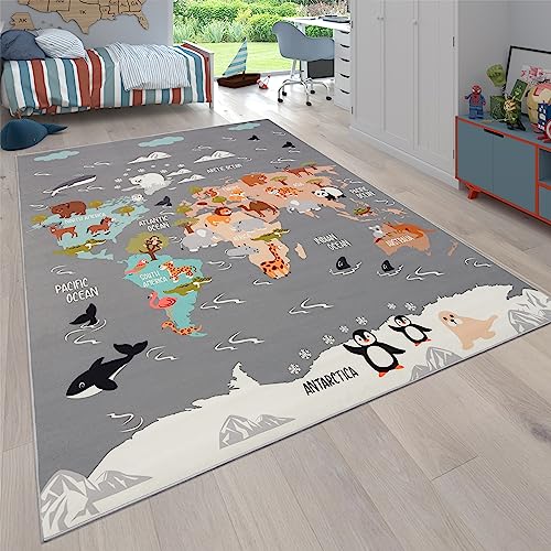 Tapete de Jogos para Crianças PACO HOME (Azul - Espuma - 200x200 cm) Paco Home - Tapetes - espuma, 200x200 cm, confortável, fácil de limpar