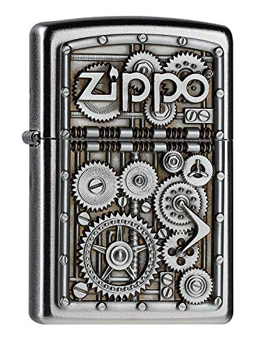 Zippo Gears Wheels Mecânico Preto Cromado Zippo - Isqueiros e fósforos - gears, wheels, mecânico, preto cromado