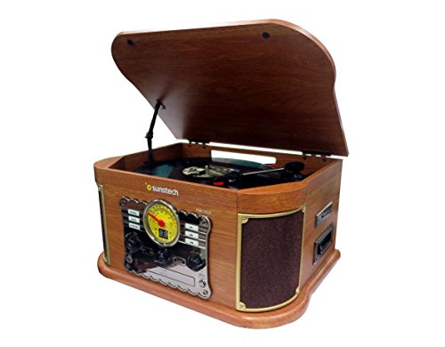 Gira-Discos SUNSTECH PXRC52 (Automático - Velocidade: 33 1/3 - 45 - 78) SUNSTECH - Gira-discos e leitores de vinil - automático, 33 1/3, 45, '78