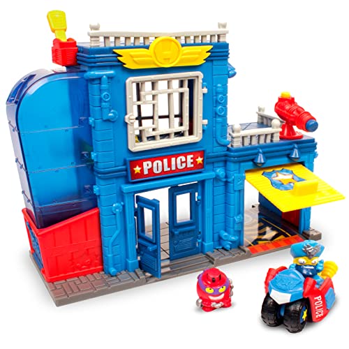 Figura de Ação SUPERZ Superthings Cops and Robbers MAGICBOX - Brinquedos - estação de polícia, super-heróis, moto, canhão