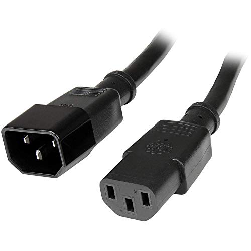 Cabo de Alimentação STARTECH (C14 - C13 - 1 m - Preto) STARTECH - Fios e cabos elétricos - cabo alimentação, startech, c14 c13, 1m, preto