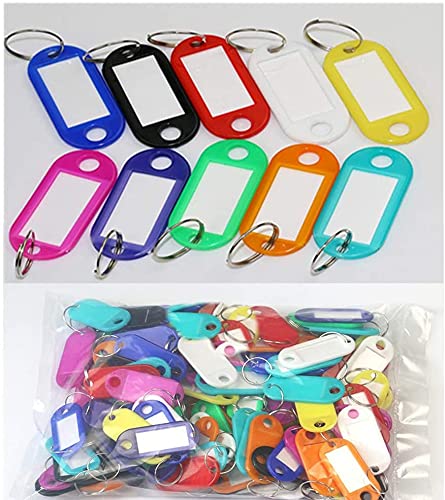 Porta-Chaves de Plástico com Etiqueta e Arandela Dobrada (10 Cores - 120 Un) Loopunk - Porta-chaves - plástico, etiquetas, arandela dobrada, 10 cores