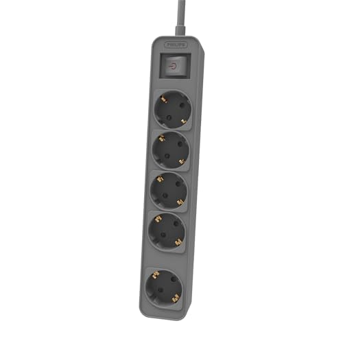 Extensão Elétrica PHILIPS CHP2154G/10 Cinzento Philips - Filtros de linha e supressores de surtos - extensão elétrica, cinzento