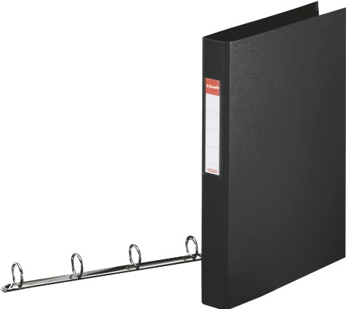 Dossier ESSELTE Vivida 4 Argolas Preto (A4 - Capacidade: 100 folhas) Esselte - Pastas de arquivo - 100 folhas, a4, protegidas, plástico