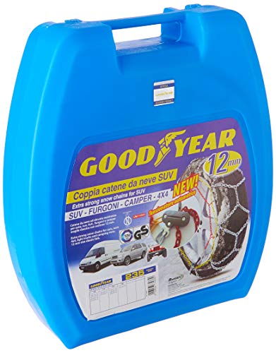 Corrente para Nevasca GOODYEAR 12Mm (235cm) GOOD YEAR - Acessórios para pneus de veículos automotores - 12mm, 23,5cm, aço resistente, tensão automática