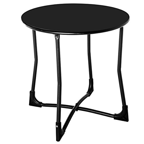 Mesa de Apoio LOLAHOME Luna (Preto - Aço - 45x45 cm) LOLA HOME - Móveis de exterior - aço, 45x45 cm, exterior