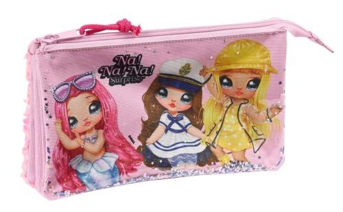 Porta-Todo Nanana Triple Sparkles 3 em 1 (Idade Mínima Recomendada: 3 anos) safta - Mochilas - madeira, 3 compartimentos, bolso traseiro, estofado