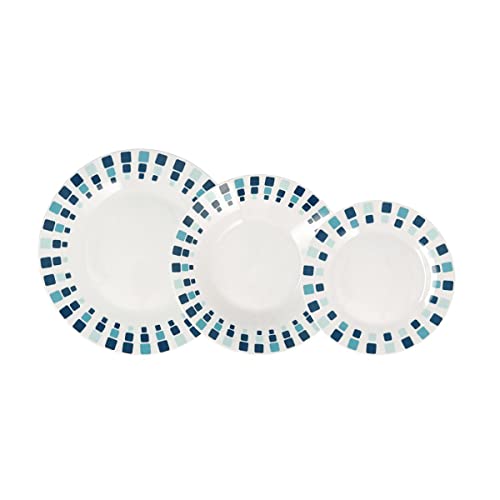 Conjunto de Talheres QUID Simétrico (Branco) ADI - Pratos - 18 peças, elegância, funcionalidade, simétrico