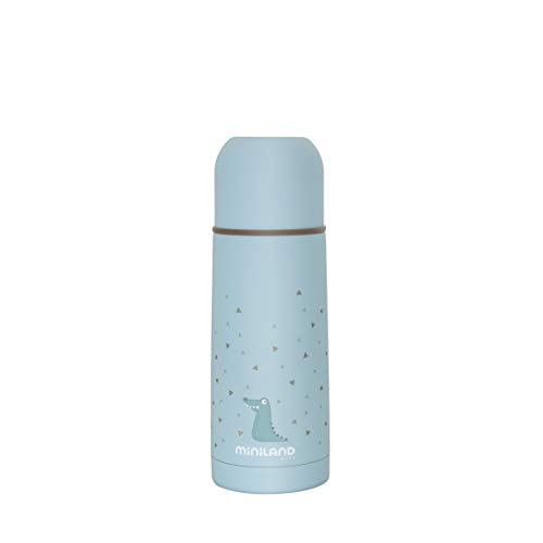 Garrafa Térmica MINILAND Baby Silky Thermos Azul (350 ml) Miniland - Porta-alimentos e bebidas - garrafa térmica, 350ml, azul