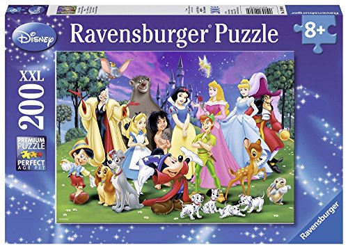 Puzzle RAVENSBURGER Grandes personajes de Disney Ravensburger - Quebra-cabeças de encaixar - 200 peças, madeira, crianças, disney