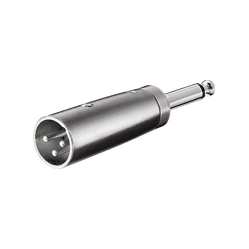 Cabo de Áudio ADAM HALL (Jack 6.3mm - XLR - Preto) Wentronic - Adaptadores de cabos de áudio e vídeo - xlr, jack 6.3mm, metal, microfone