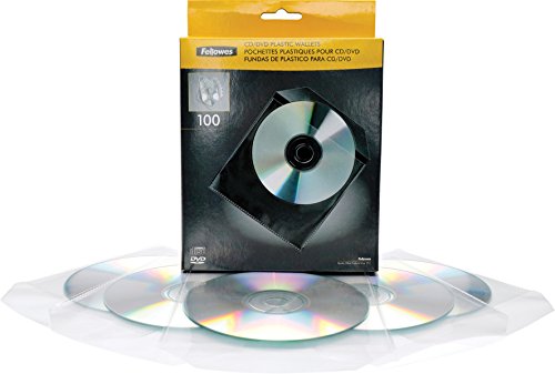 Caixa para Discos Óticos FELLOWES 9831201 Fellowes - Estojos e organizadores de cd/dvd - cd, transparente, 100 unidades