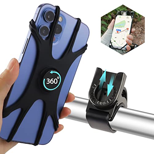 Suporte de Motocicleta para Telemóvel MUVIT 360º Preto DILinye - Suportes para telemóveis - universal, preto, 20 cm, silicone