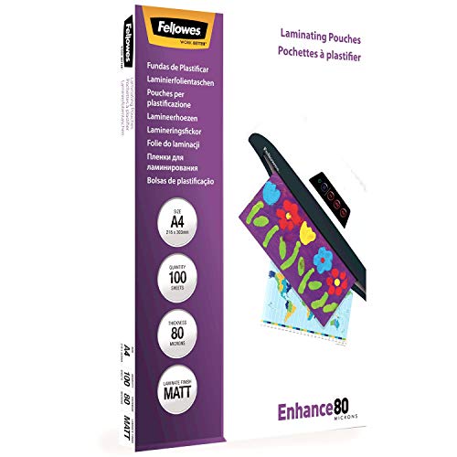 Bolsas para plastificar FELLOWES 5340301 Fellowes - Filme de laminação, pochetes e folhas - 100 unidades, a4, 170 g