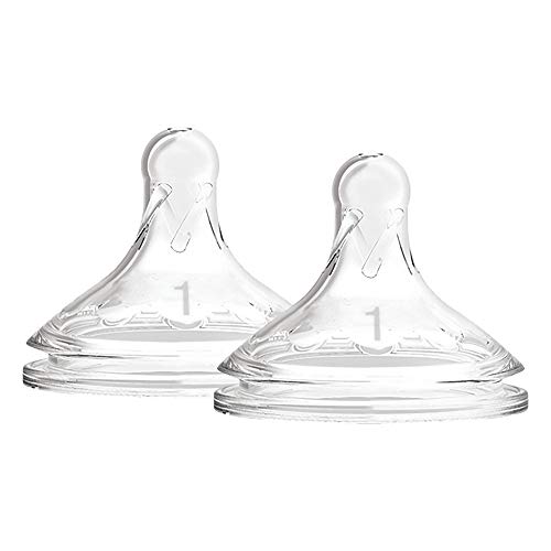 Tetina DR BROWNS OPTIONS+ Silicone Wide Neck Level 1 (0-3M) HANDI-CRAFT - Bicos e forros para mamadeiras de bebê - silicone, lavável, ventilação avançada, compatível