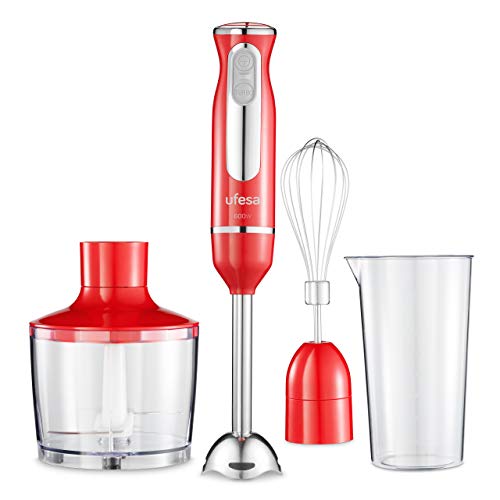 Varinha Mágica Ufesa BP3443 Rouge | Vermelho, Branco Ufesa - Batedeiras e liquidificadores - 600w, turbo, ajustável, ergonómica