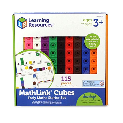 Conjunto de Blocos de Madeira e Plástico LEARNING RESOURCES Mathlink Cubes Learning Resources - Brinquedos - madeira, plástico, geométricas, actividades