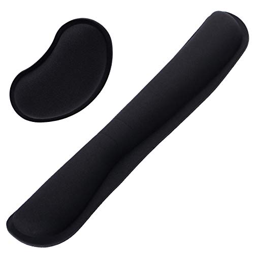 Almofada YIZHET para Mouse e Teclado (Preto) Yizhet - Apoio de pulso para teclado e mouse - almofada, mouse, teclado, preto