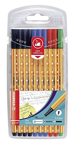 Canetas Fineliner STABILO Point 88 Multicor Stabilo - Canetas - caneta fineliner, stabilo point 88, multicor, desenho, escrita, traço médio