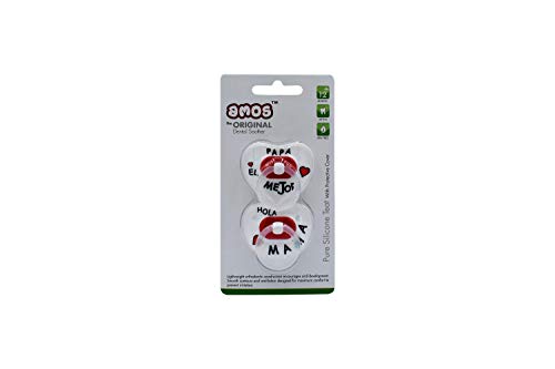 Chupeta AMOS Pack Papa e MÃ¡mã 0+ (Multicor) Amos - Baterias de uso geral - papai, mamã, multicor