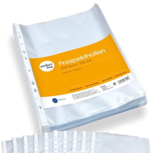 Pack 200 Capas para Encadernação PERFECT LINE 200 A4 Transparente procket - Protetores de folhas - pack, capas, encadernação, perfect line, a4, transparente