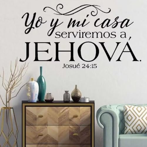 Autocolante para Parede BIBLIA ESPAÑOLA Josué 24:15 OBABO - Papel de parede - autocolante, parede, biblia, espanhola