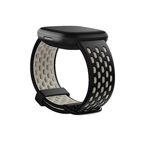 Bracelete FITBIT Sense/Versta 3 L (Branco) Fitbit - Acessórios para monitor de atividades - silicone, large l, preto branco