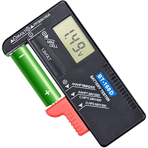 Medidor de Bateria BT-168D (Recondicionado Como Novo) MINSHUXI - Testadores de bateria de uso geral - 1V-12V, limpeza, aa/aaa, recondicionado