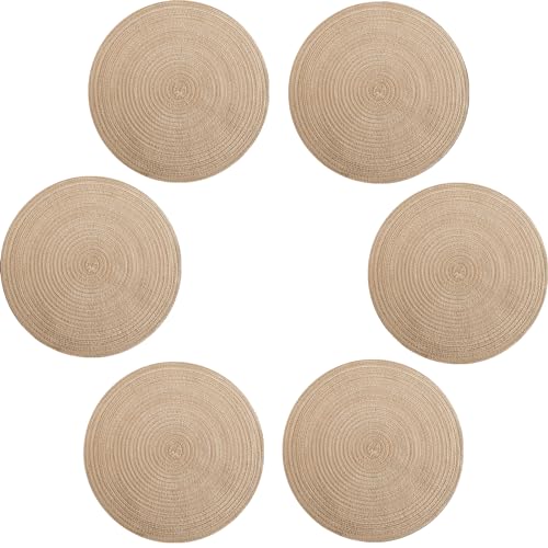 Toalha de Mesa Redonda VEIZIBEE (Algodão - Bege) VEIZIBEE - Individuais - algodão, bege
