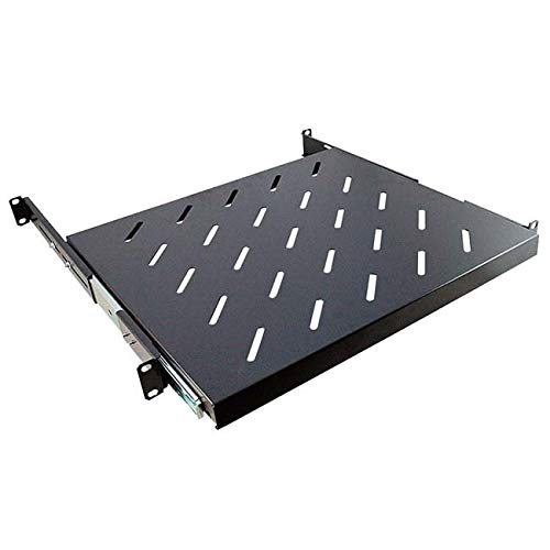Prateleira de Montagem Rack POWERGREEN RAC-00060-MO Powergreen - Prateleiras de reposição - 15 kg, aço laminado, preto, 60 cm