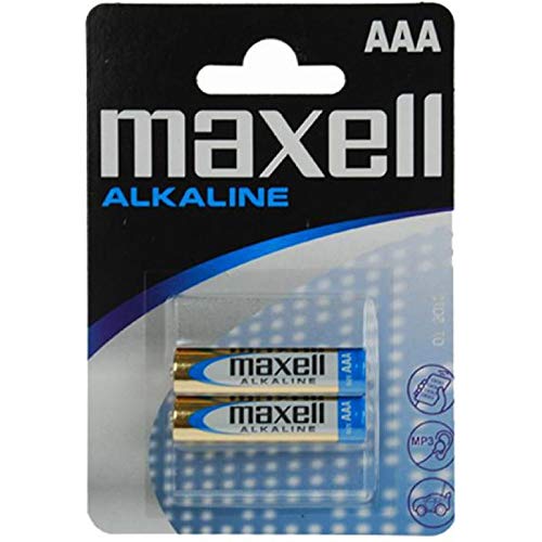 Pilha/peça para aparelho fotográfico MAXELL AL.1,5VLR03(AAA)BL2 Maxell - Baterias de uso geral - alcalina, 2 pilhas, 1.5v, preto azul