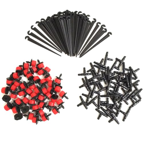 Conjunto de Rega por Gotas com Cabeça e Conector MZTD - Aspersores e cabeças de aspersor - conjunto, rega gotas, cabeça conector, goteros riego, t conector tubo, fijo tallos