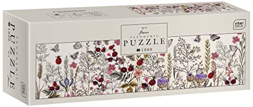 Puzzle PANORAMIC FLOWERS Flowers No. 1 (Idade Mínima Recomendada: 14 anos) Interdruk - Quebra-cabeças - puzzle, panoramic flowers, 1000 peças, cartão, 68x48cm