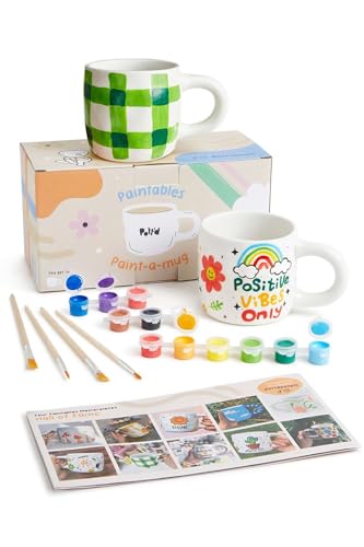 Conjunto 2 Taças de Cerâmica para Pintar POTTS Pott'd - Canecas - 2 taças, cerâmica, pintar, desenho