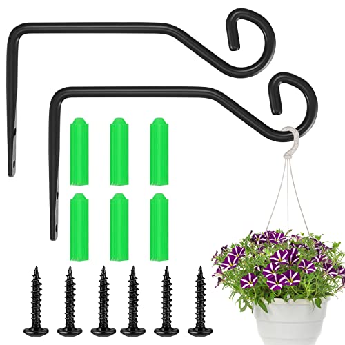 Suporte de Parede para Vasos 2 Unidades DCXMY - Suportes para plantas - ferro, preto, 2 unidades