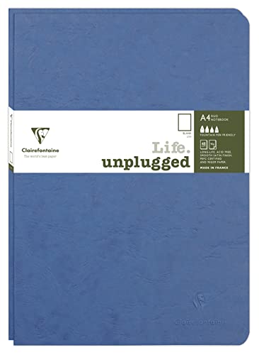 Caderno CLAIREFONTAINE 733084C (Azul - A4 - Quadriculado - 21.5x28 cm) Clairefontaine Rhodia - Cadernos e bloco de notas - quadriculado, a4, 21.5x28 cm, bolsa interna