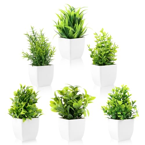 Planta Artificial Vfandv com Vasos de Plástico - 6 Unidades VFANDV - Casa e jardim - planta artificial, vasos de plástico, 6 unidades
