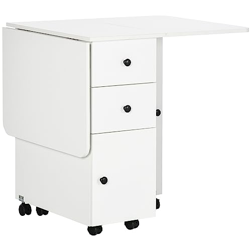 Mesa dobrável HOMCOM | 120 x 60 x 76,5 cm - Branco HOMCOM - Mesas dobráveis - dobrável, 120x60x76.5cm, branco