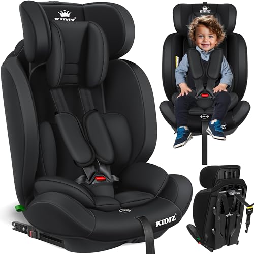 Cadeira Auto KIDIZ 3 em 1 Preto (Grupo 0+/1/2/3) KIDIZ - Móveis para bebês e crianças pequenas - restrita, proteção lateral, ajustável, cinto de segurança