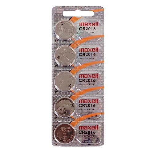 Pilha/peça pequena MAXELL CR-2016 3V (5 unidades) Maxell - Baterias - 3V, cr2016, 5 unidades