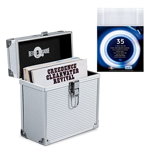 Caixa para Discos Retro Musique La Caja de Almacenamiento Ep de Vinilo de 7 Retro musique - Cds de música - caixa, discos, retro musique, almacenamiento ep, vinilo 7, prateleira