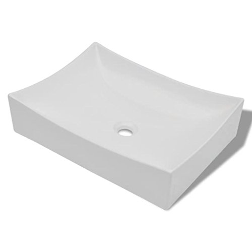 Lavatório VIXIA 4X (Cerâmica - 60x30x50cm) vidaXL - Acessórios de encanamento - cerâmica, 60x30x50cm