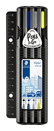 Lápis de Cor STAEDTLER Triplus Mobile Office (Multicor - 6 Unidades) Staedtler - Canetas - multicor, 6 unidades, borracha, tracado suave
