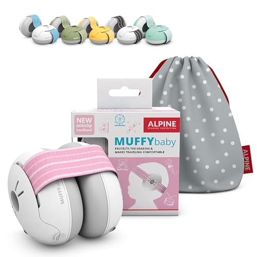 Alpine Proteção Auditiva Muffy Baby Rosa para Bebé Alpine - Protetores de orelhas - proteção auditiva, bebé, trauma auditivo, sons agressivos