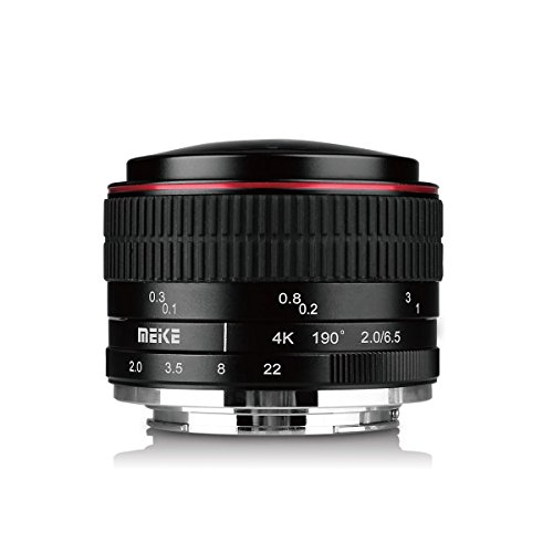 Objetiva MEIKE 6.5mm f/2.0 Ultra Wide Circular Fisheye Meike - Peças e acessórios para câmeras - 6.5mm, f/2.0, ultra-larga, circular fisheye