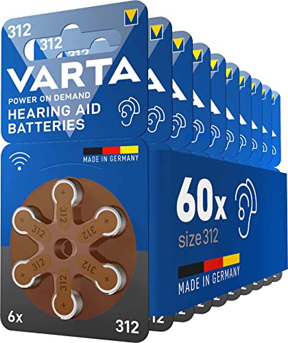 Pilhas VARTA 312 (1.5V - 0.25W - 60 unidades) Varta - Baterias de uso geral - alcalino, cilíndrico, 1.5v, 60 unidades