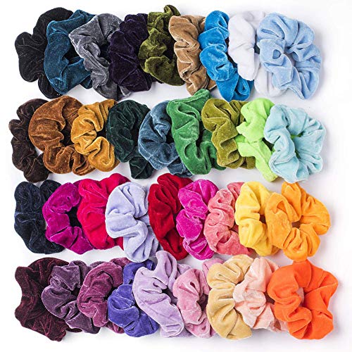 Scrunchies de Veludo 36 Unidades RICARDO&VAZ Boboder - Prendedores de rabo de cavalo - veludo, 36 unidades