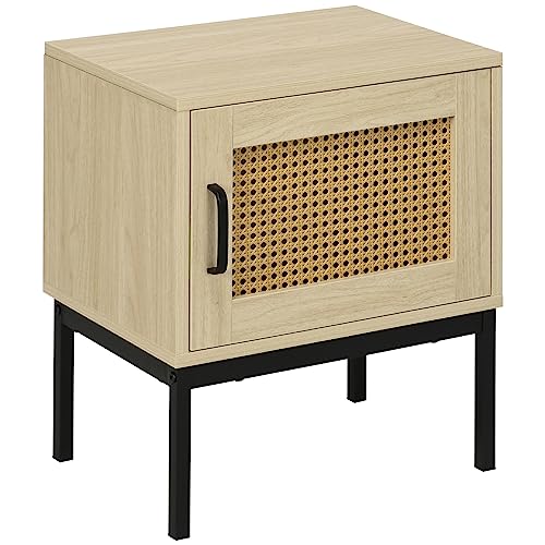Mesa de cabeceira HOMCOM | 43 x 30 x 51 cm | madeira preta HOMCOM - Mesinhas de cabeceira - 43x30x51cm, madeira preta