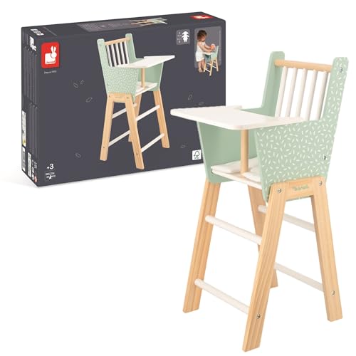 Cadeira de Alimentação JANOD Wood Highchair Zen Juratoys - Cadeiras altas e assentos elevatórios - segurança, ajustável, almofada, encosto